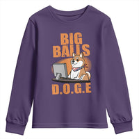 Funny Big Balls D.O.G.E Youth Sweatshirt DOGE Shiba