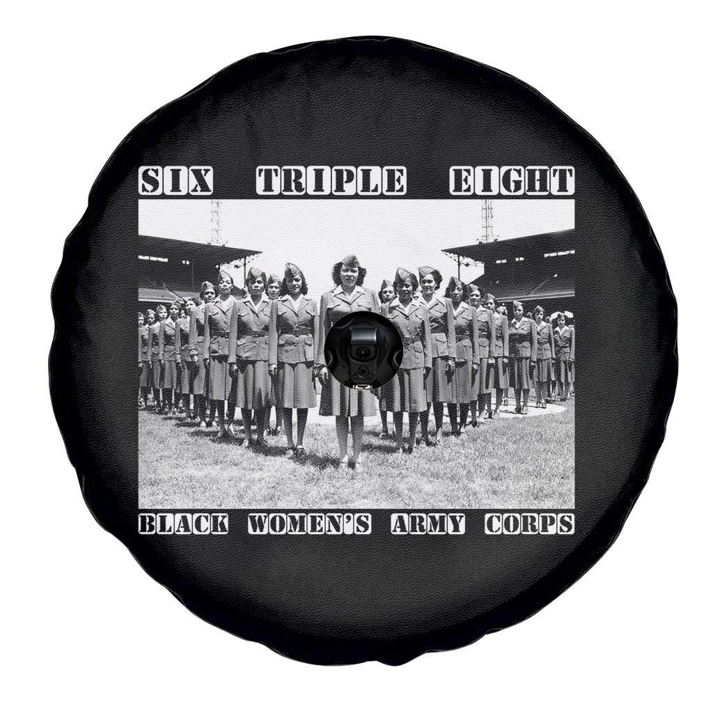 6 Triple 8 Spare Tire Cover Black Women's Army Corps 6888th Battalion