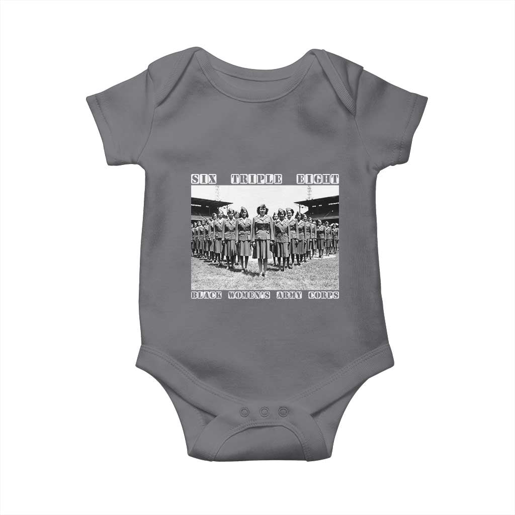 6 Triple 8 Baby Onesie Black Women's Army Corps 6888th Battalion