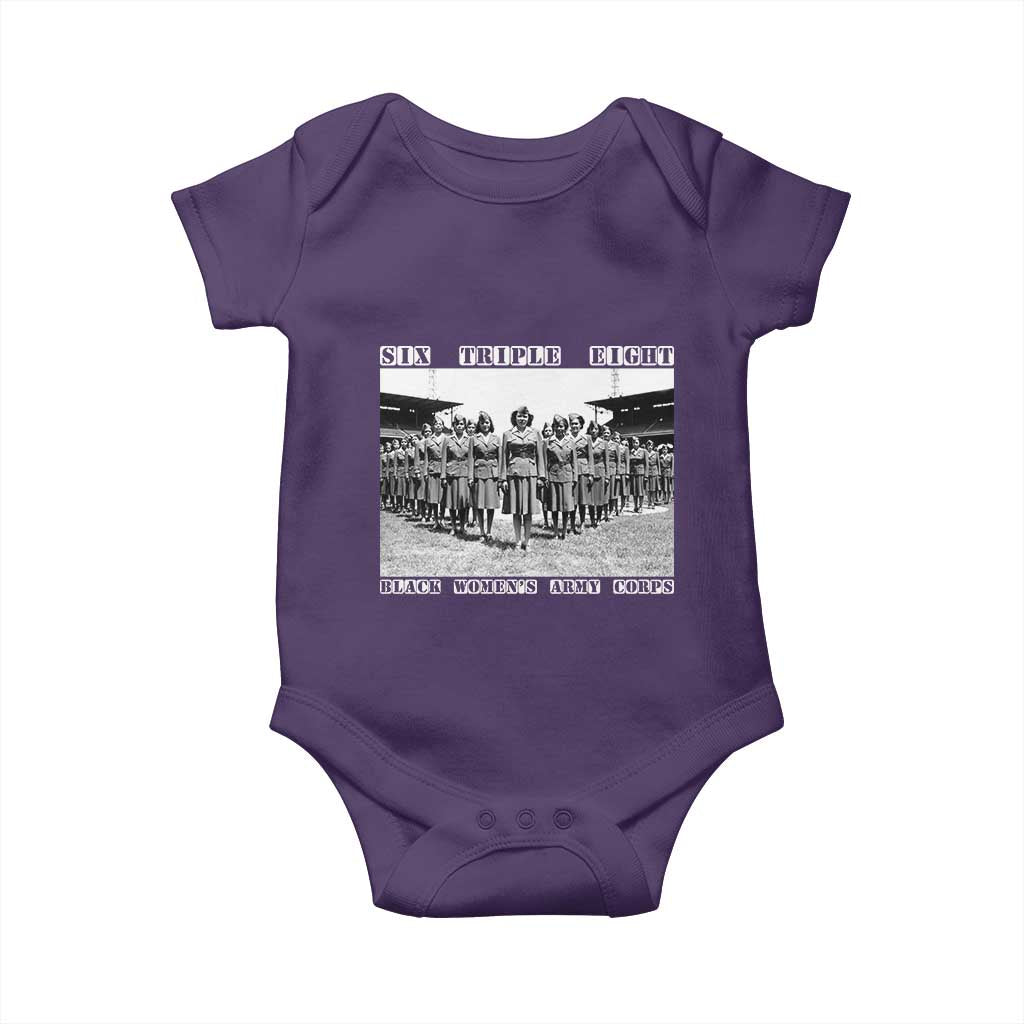 6 Triple 8 Baby Onesie Black Women's Army Corps 6888th Battalion