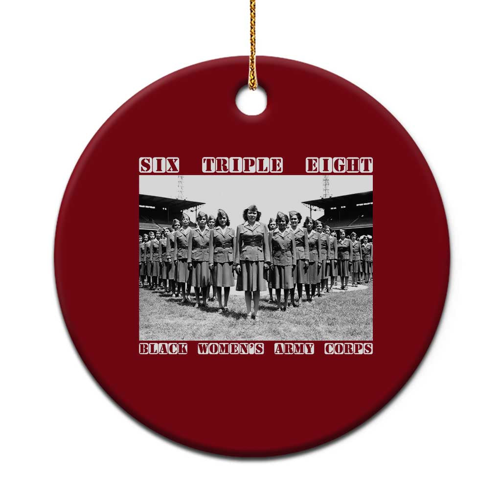 6 Triple 8 Ceramic Ornament Black Women's Army Corps 6888th Battalion - Wonder Print Shop