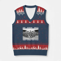 6 Triple 8 V-Neck Knit Sweater Vest Black Women's Army Corps 6888th Battalion - Wonder Print Shop