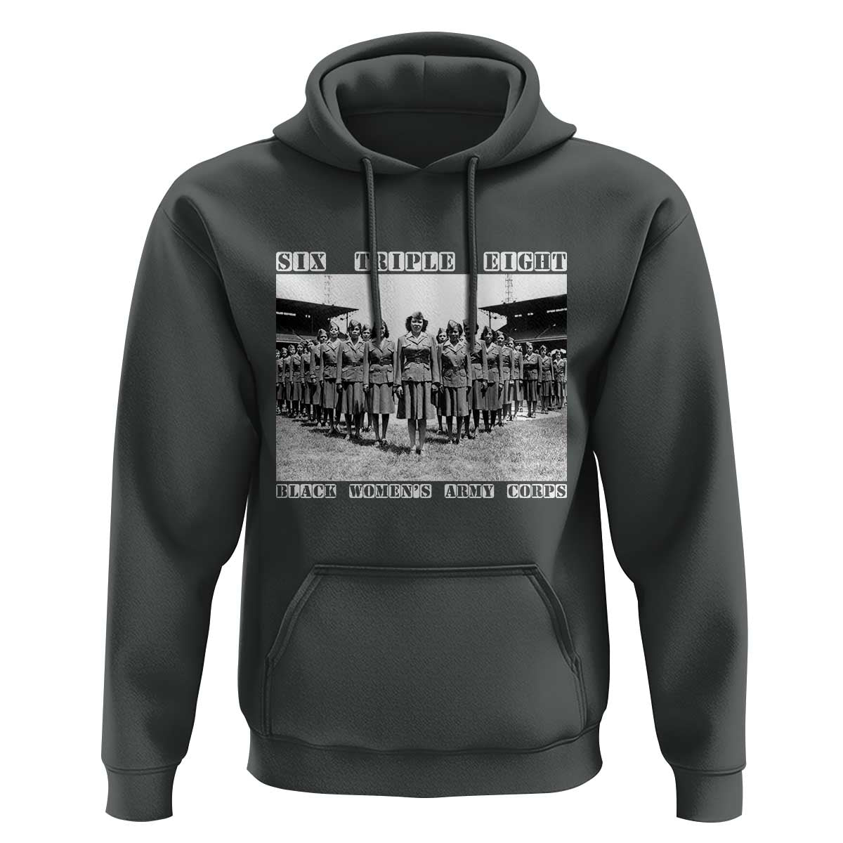 6 Triple 8 Hoodie Black Women's Army Corps 6888th Battalion