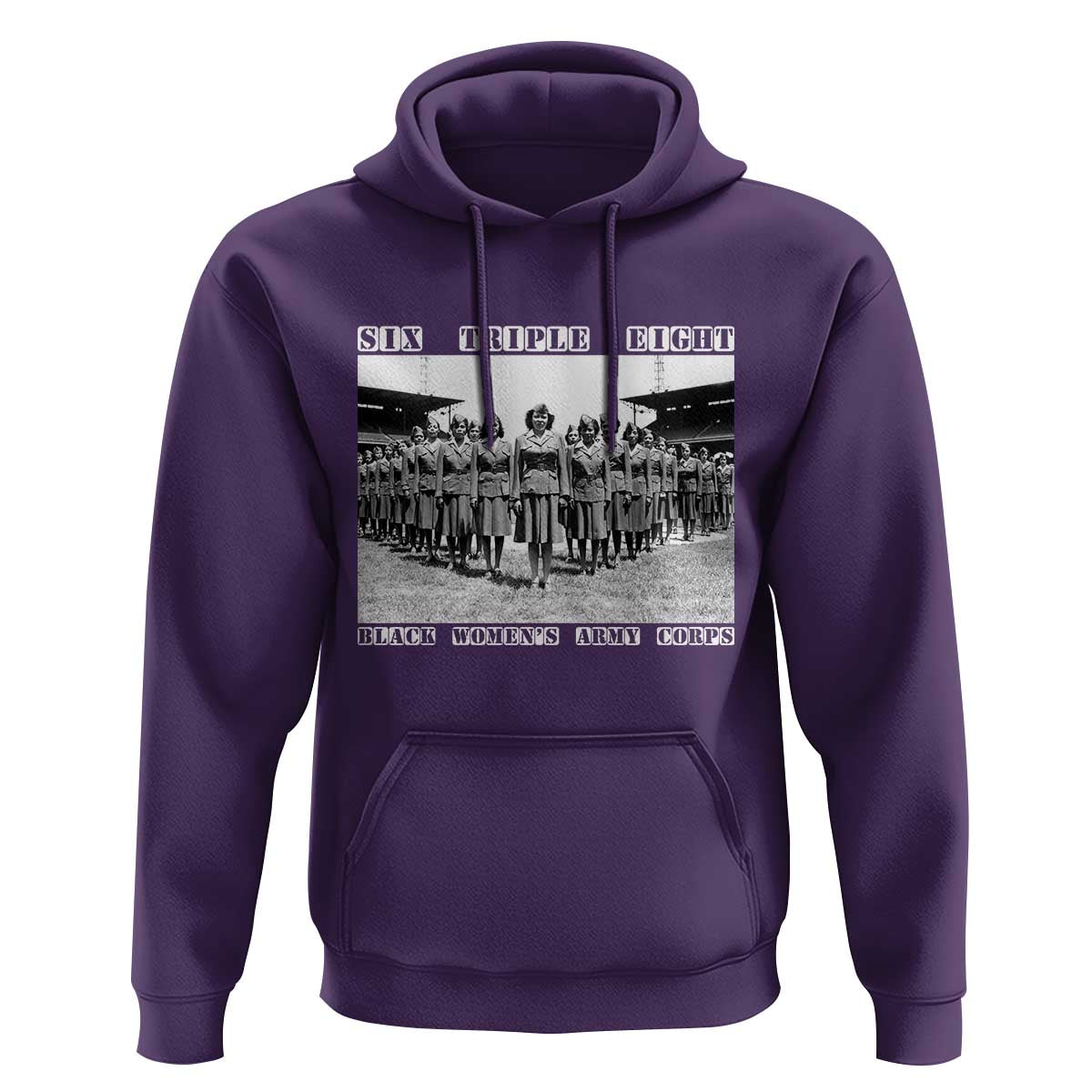 6 Triple 8 Hoodie Black Women's Army Corps 6888th Battalion