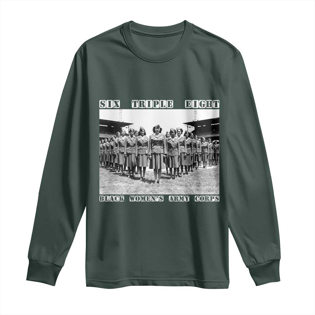 6 Triple 8 Long Sleeve Shirt Black Women's Army Corps 6888th Battalion