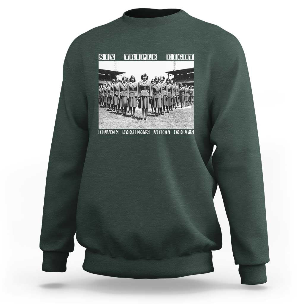 6 Triple 8 Sweatshirt Black Women's Army Corps 6888th Battalion