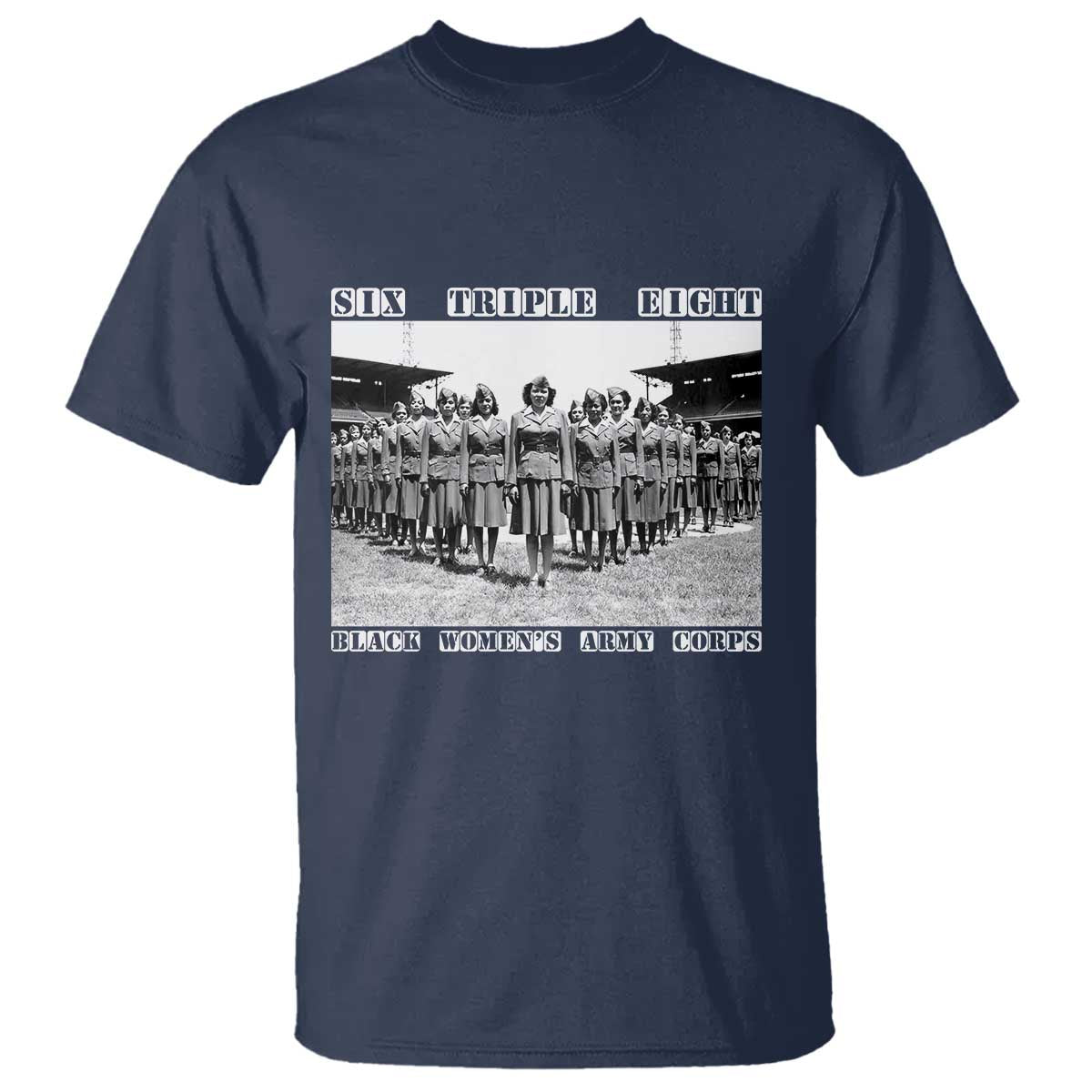 6 Triple 8 T Shirt Black Women's Army Corps 6888th Battalion