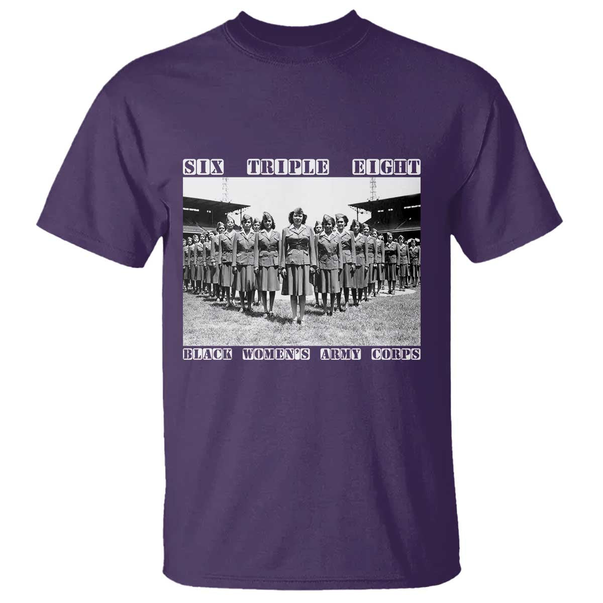 6 Triple 8 T Shirt Black Women's Army Corps 6888th Battalion