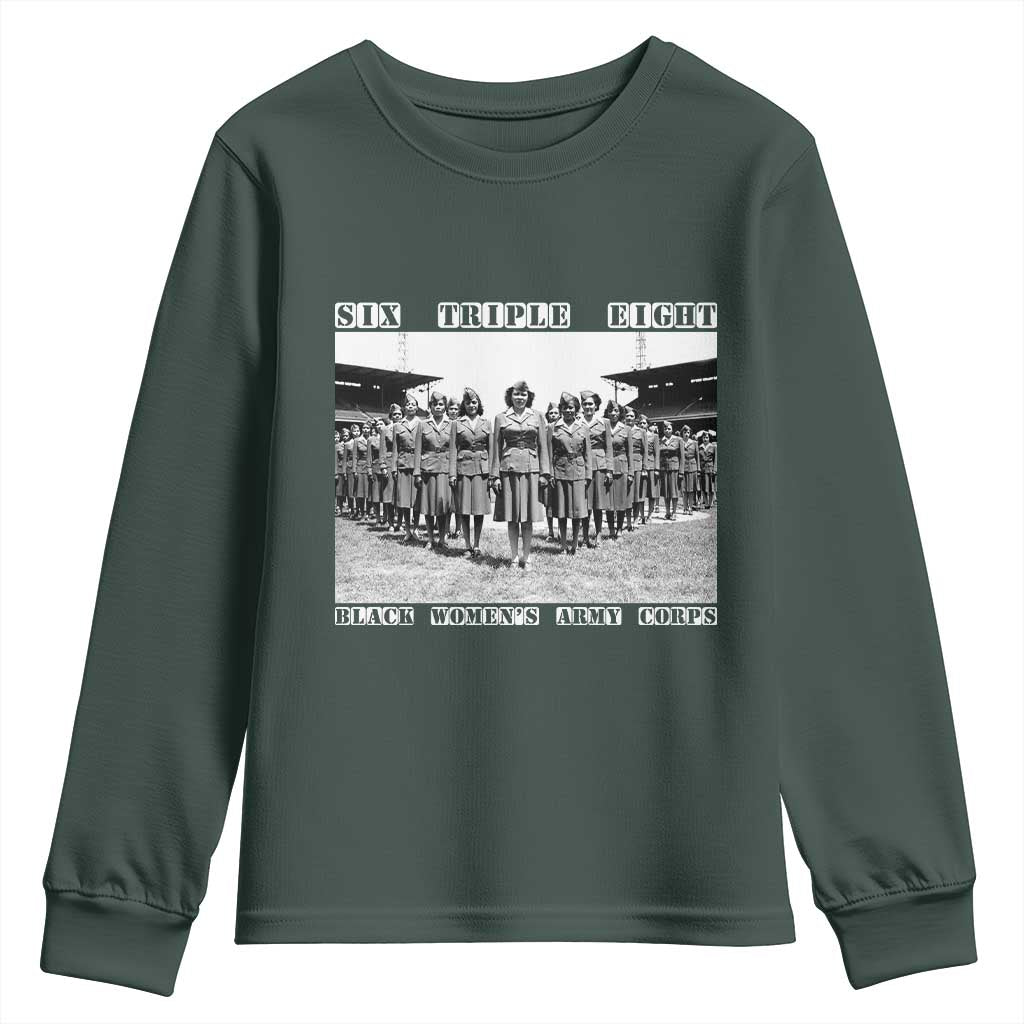 6 Triple 8 Youth Sweatshirt Black Women's Army Corps 6888th Battalion
