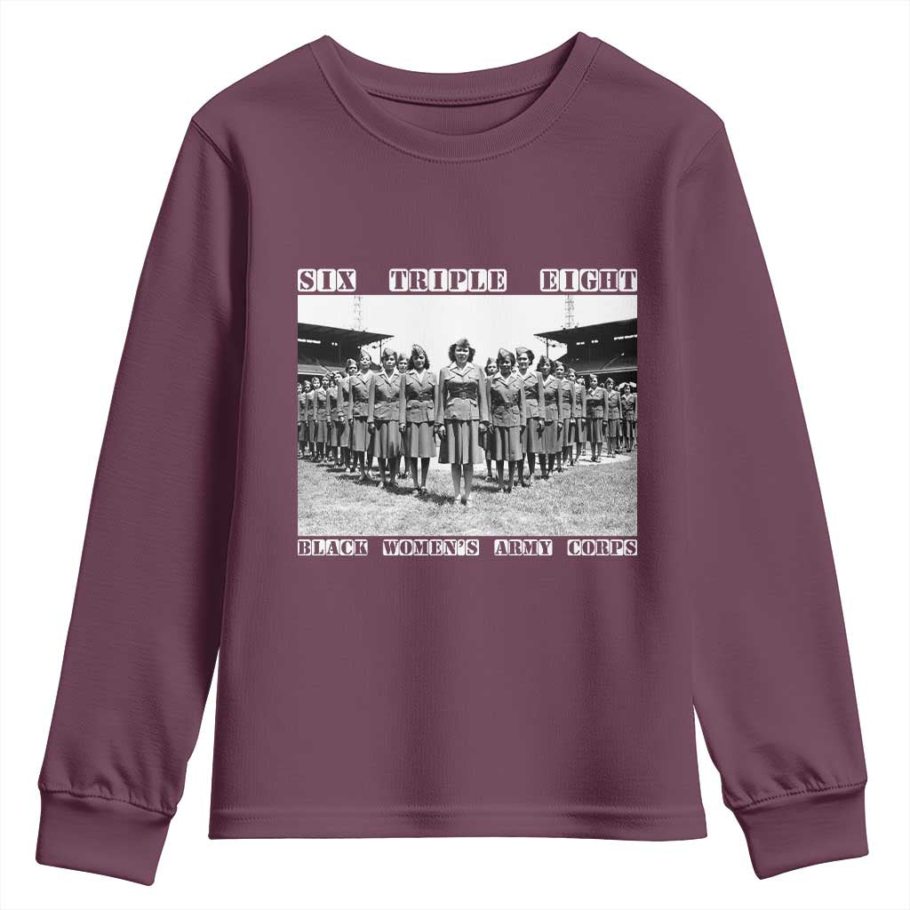 6 Triple 8 Youth Sweatshirt Black Women's Army Corps 6888th Battalion