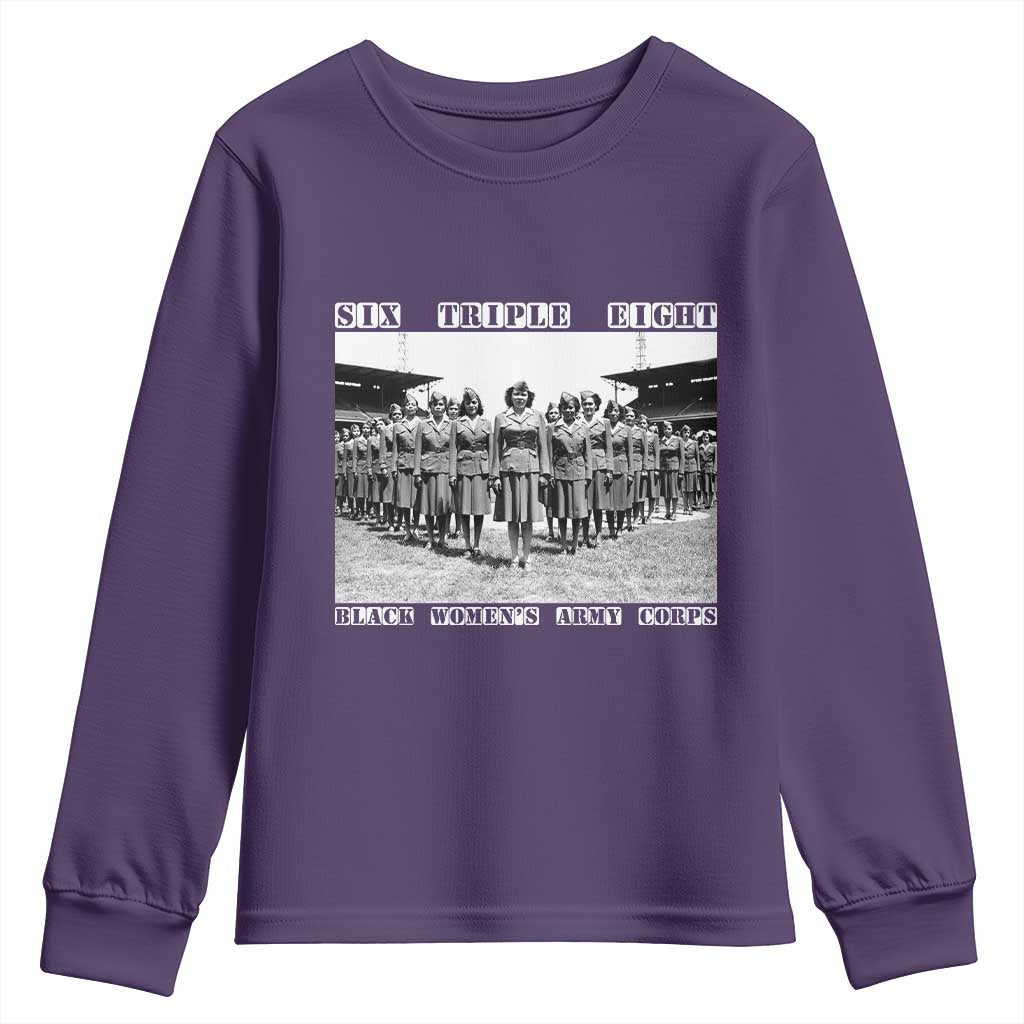 6 Triple 8 Youth Sweatshirt Black Women's Army Corps 6888th Battalion