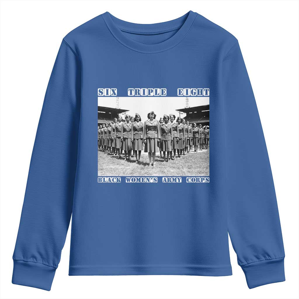 6 Triple 8 Youth Sweatshirt Black Women's Army Corps 6888th Battalion