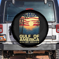 Gulf Of America Spare Tire Cover Est 2025 American Flag Retro