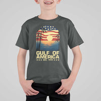 Gulf Of America T Shirt For Kid Est 2025 American Flag Retro