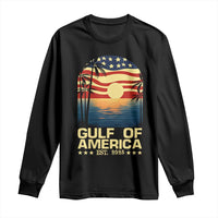 Gulf Of America Long Sleeve Shirt Est 2025 American Flag Retro