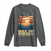 Gulf Of America Long Sleeve Shirt Est 2025 American Flag Retro