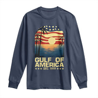 Gulf Of America Long Sleeve Shirt Est 2025 American Flag Retro