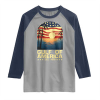 Gulf Of America Raglan Shirt Est 2025 American Flag Retro
