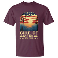 Gulf Of America T Shirt Est 2025 American Flag Retro