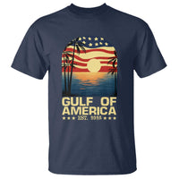 Gulf Of America T Shirt Est 2025 American Flag Retro