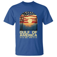Gulf Of America T Shirt Est 2025 American Flag Retro