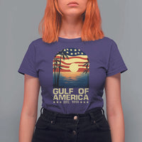 Gulf Of America T Shirt For Women Est 2025 American Flag Retro