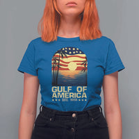 Gulf Of America T Shirt For Women Est 2025 American Flag Retro
