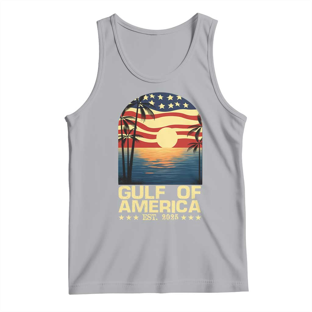 Gulf Of America Tank Top Est 2025 American Flag Retro