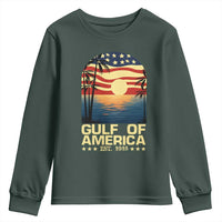 Gulf Of America Youth Sweatshirt Est 2025 American Flag Retro