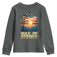 Gulf Of America Youth Sweatshirt Est 2025 American Flag Retro