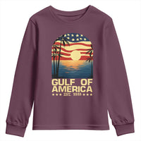 Gulf Of America Youth Sweatshirt Est 2025 American Flag Retro