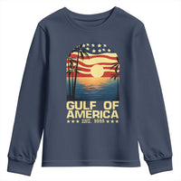 Gulf Of America Youth Sweatshirt Est 2025 American Flag Retro