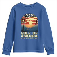 Gulf Of America Youth Sweatshirt Est 2025 American Flag Retro