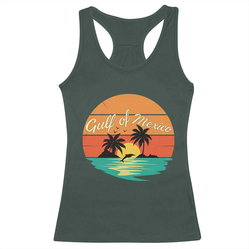 Gulf Of Mexico Racerback Tank Top Forever Beach Palms Summer Vacation