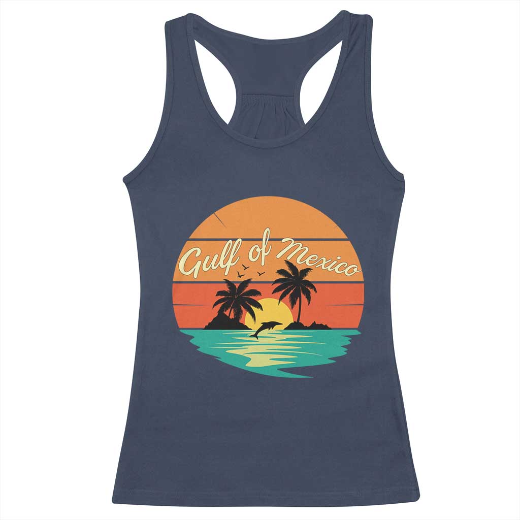 Gulf Of Mexico Racerback Tank Top Forever Beach Palms Summer Vacation