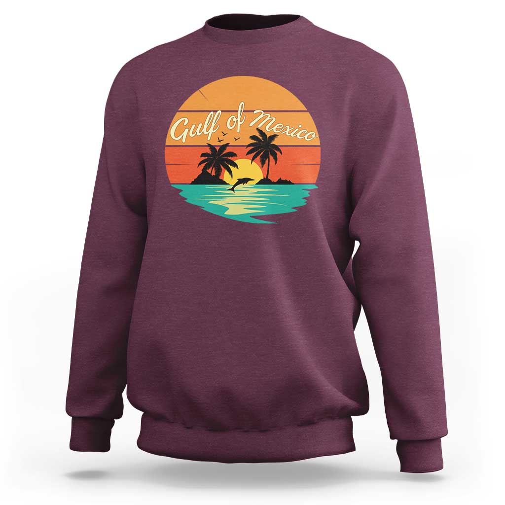 Gulf Of Mexico Sweatshirt Forever Beach Palms Summer Vacation