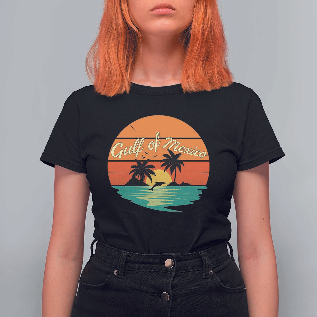 Gulf Of Mexico T Shirt For Women Forever Beach Palms Summer Vacation