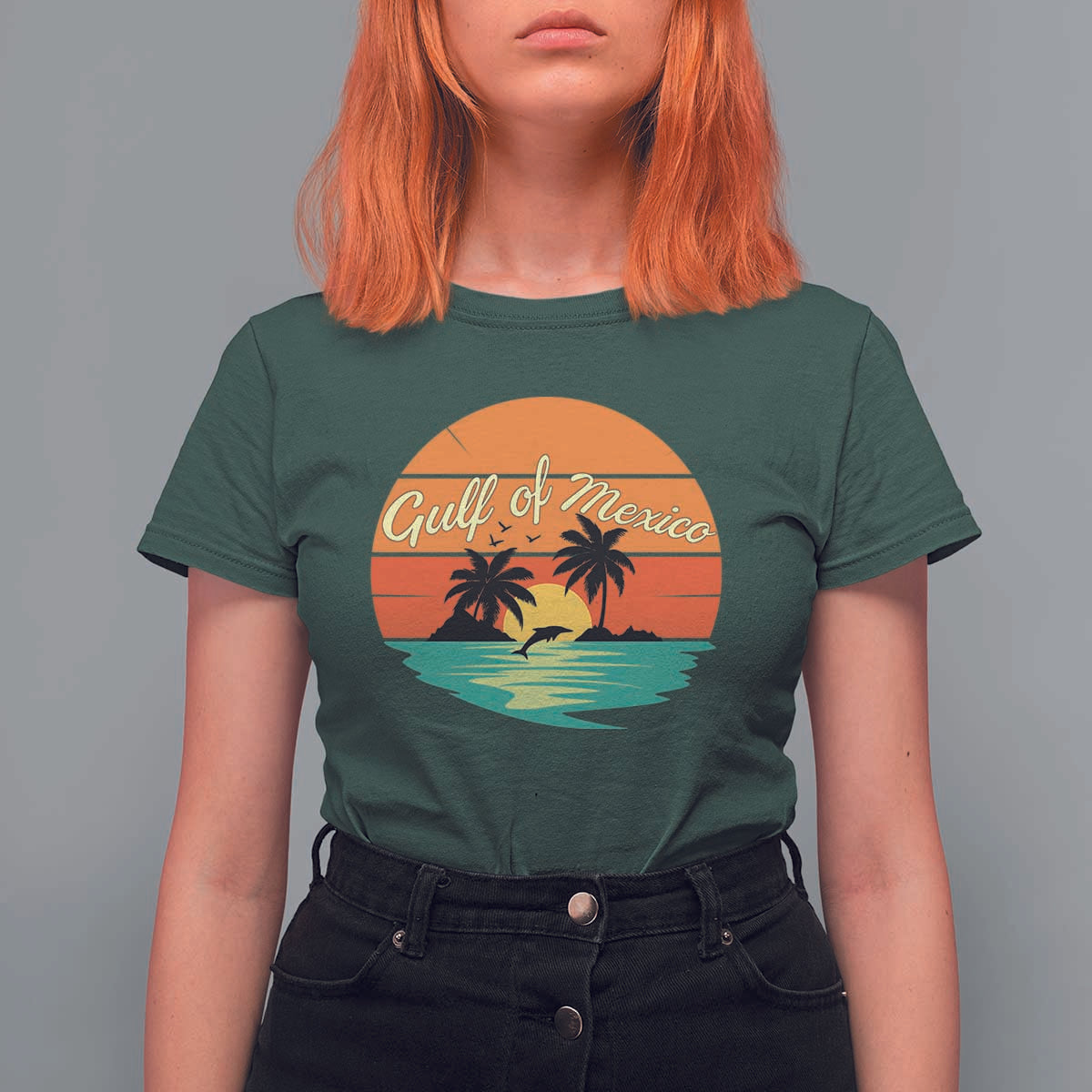 Gulf Of Mexico T Shirt For Women Forever Beach Palms Summer Vacation