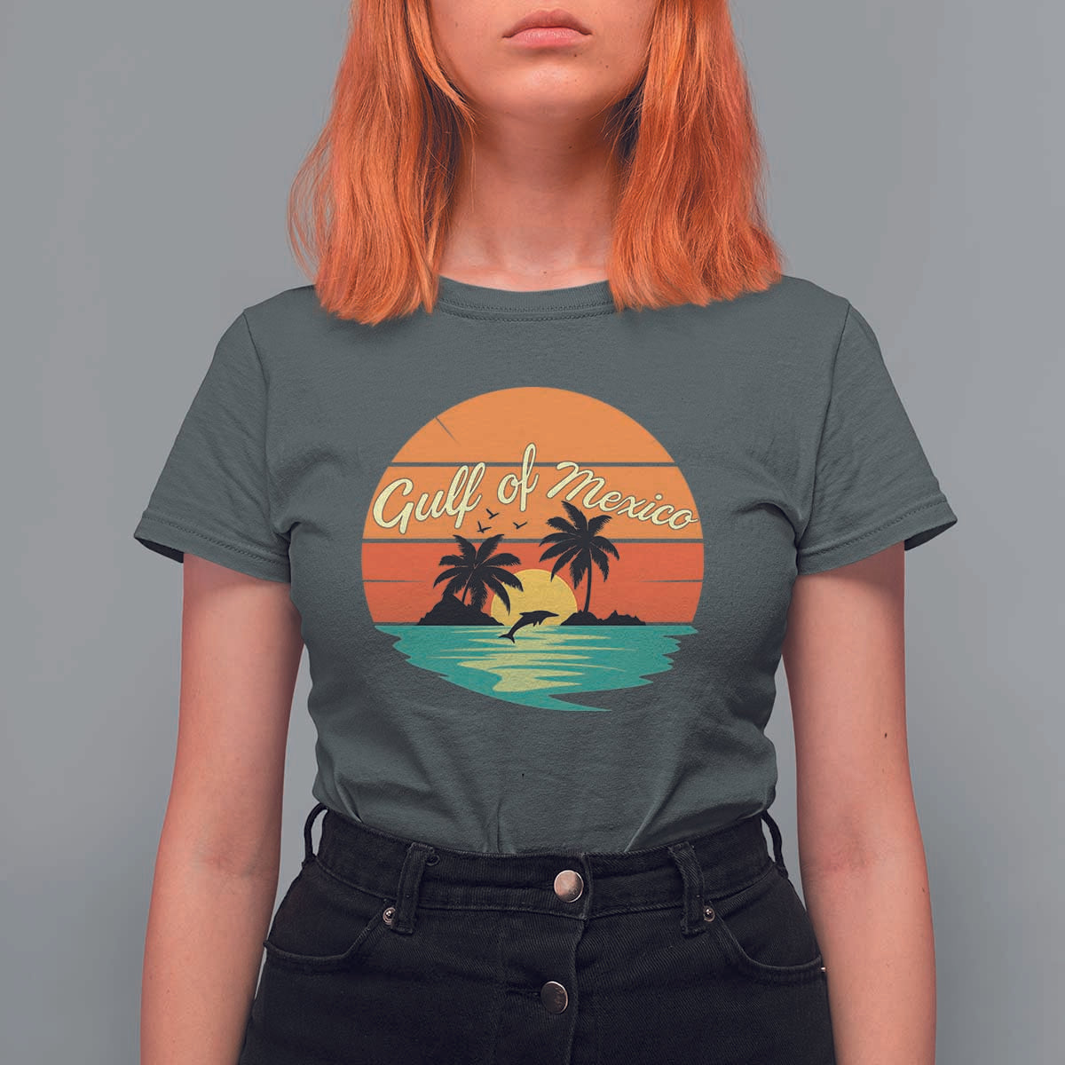 Gulf Of Mexico T Shirt For Women Forever Beach Palms Summer Vacation