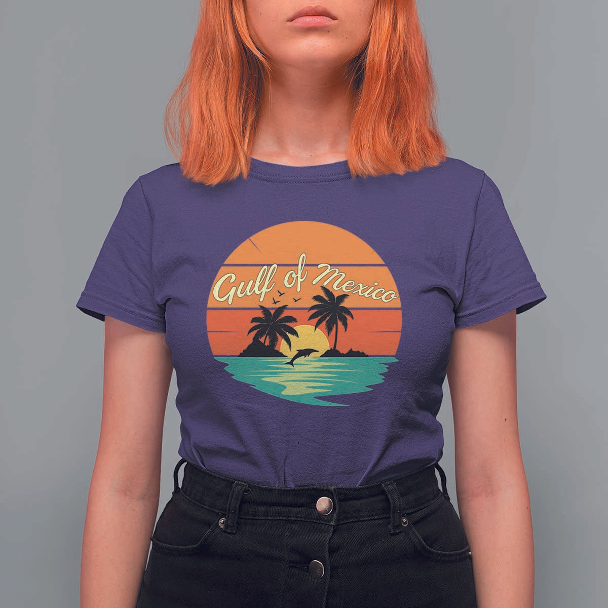 Gulf Of Mexico T Shirt For Women Forever Beach Palms Summer Vacation