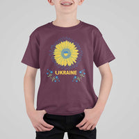 Ukraine Sunflower T Shirt For Kid Ukrainian Flag