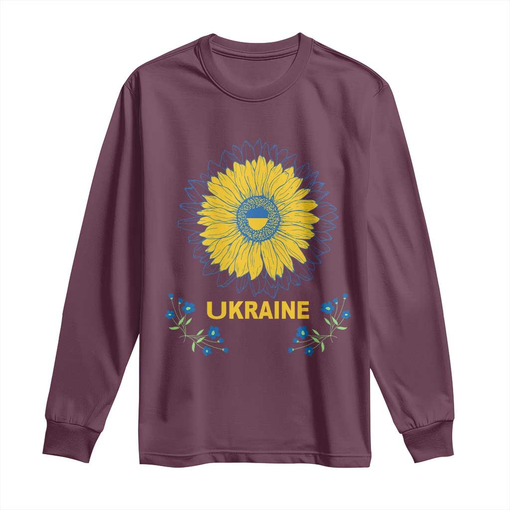 Ukraine Sunflower Long Sleeve Shirt Ukrainian Flag