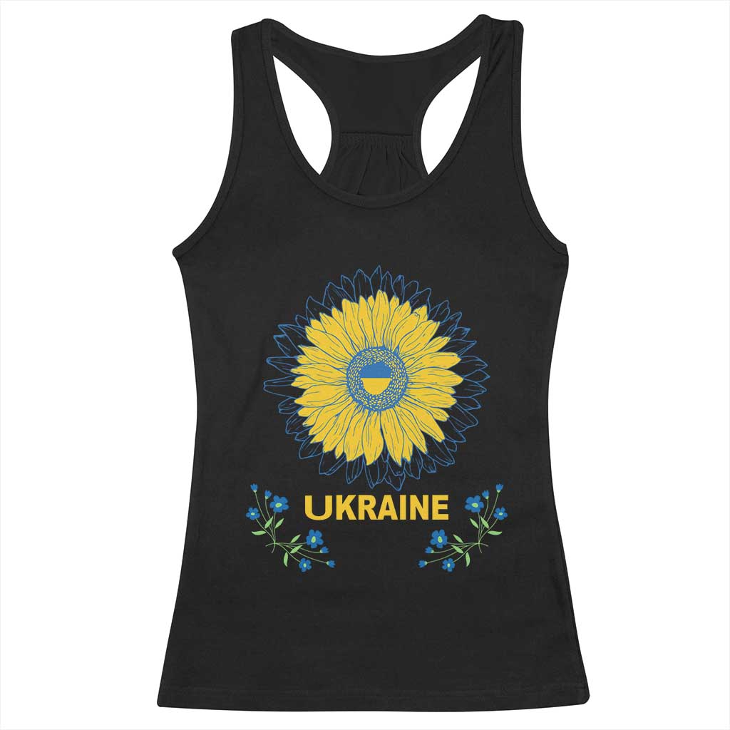 Ukraine Sunflower Racerback Tank Top Ukrainian Flag