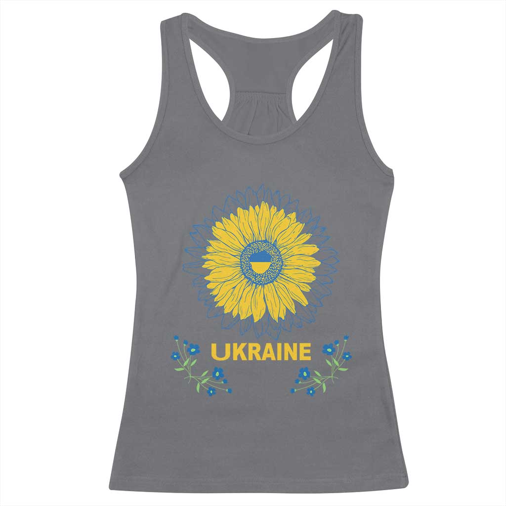 Ukraine Sunflower Racerback Tank Top Ukrainian Flag