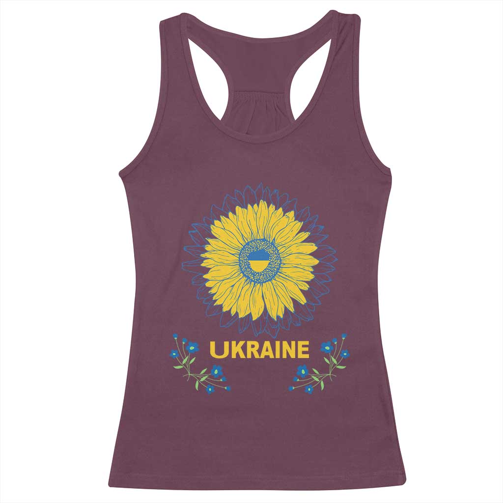 Ukraine Sunflower Racerback Tank Top Ukrainian Flag