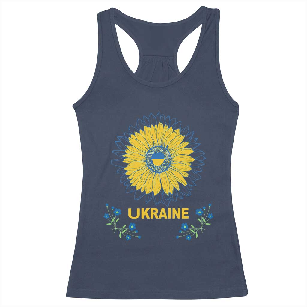 Ukraine Sunflower Racerback Tank Top Ukrainian Flag