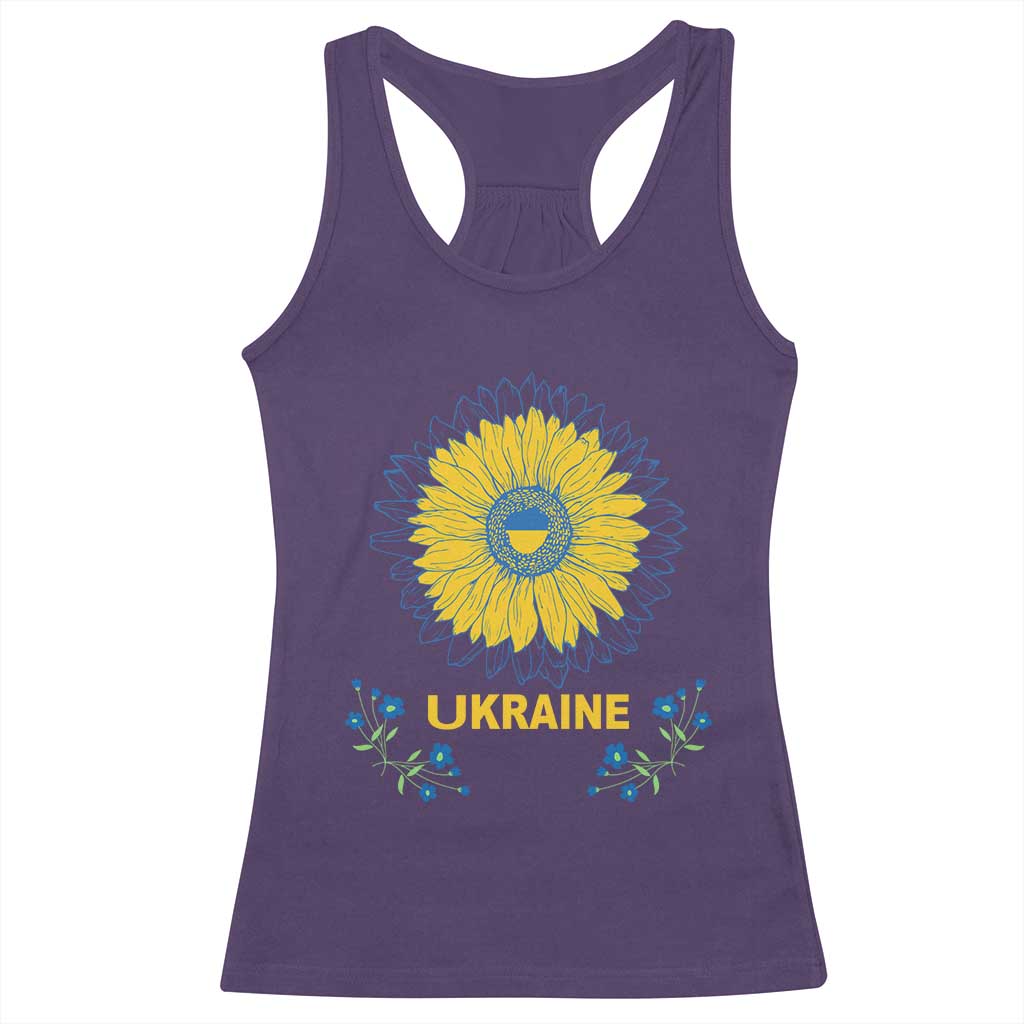Ukraine Sunflower Racerback Tank Top Ukrainian Flag