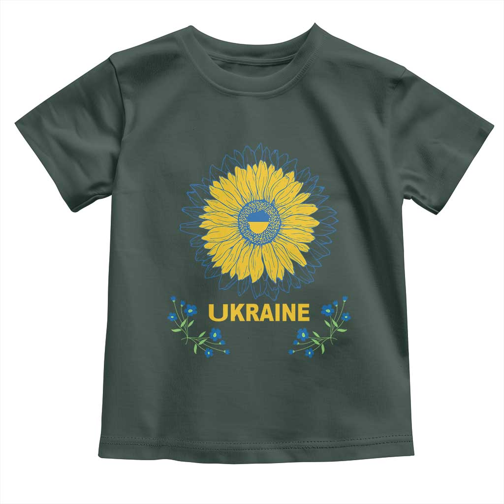 Ukraine Sunflower Toddler T Shirt Ukrainian Flag