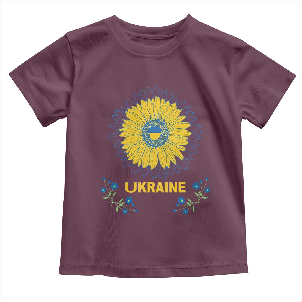 Ukraine Sunflower Toddler T Shirt Ukrainian Flag