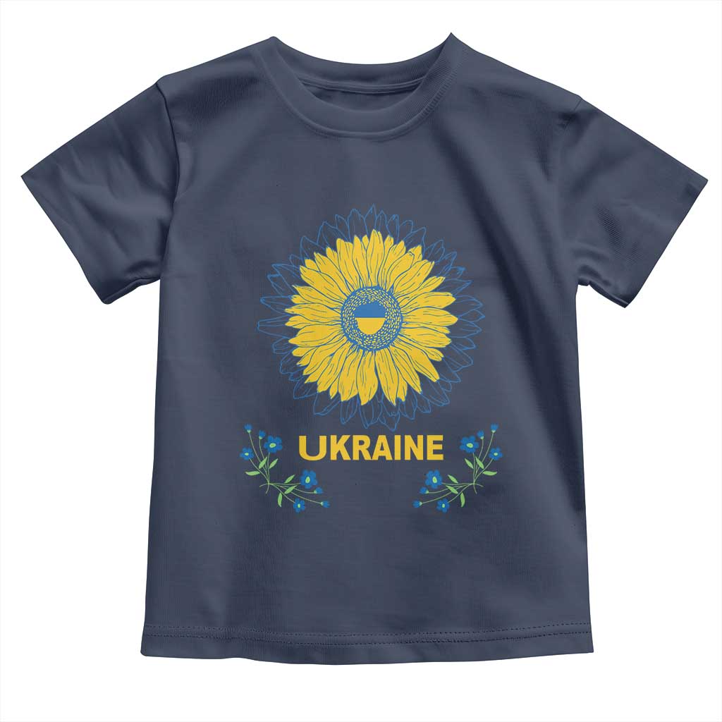 Ukraine Sunflower Toddler T Shirt Ukrainian Flag